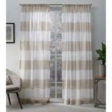 ATI Home Darma Sheer Linen Rod Pocket Curtain Panel Pair