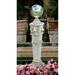 Design Toscano 41 Classic European Lion Head Sculpture Statue Shining Globe Home Garden Pillar Statue