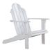 Riverbay Furniture Traditional Wood Outdoor Chair with Arm Rests in White