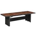 vidaXL Outdoor Dining Table Garden Patio Table Solid Wood Acacia PE Rattan