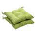 Pillow Perfect Outdoor Textured Solid Tufted Seat Cushion - 19 x 18.5 x 5 in. - Set of 2