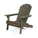 GDF Studio Kandyce Outdoor Acacia Wood Folding Adirondack Chair Gray
