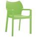 Resin Outdoor Dining Arm Chair Tropical Green- Set of 2