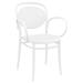 Compamia 17.3 in. Marcel XL Resin Outdoor Arm Chair White