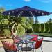 ACEGOSES 9ft LED Outdoor Patio Umbrella w/ Tilt Crank and 8 Ribs Navy Blue