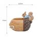 Daxin Cute Squirrel Flower Pot Resin Fleshy Flower Pot Office Home Desktop Decoration Gardening Supplies