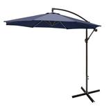 WestinTrends Julia 10 Ft Cantilever Umbrella Outdoor Patio Shade Market Hanging Offset Umbrella with Infinite Tilt and Easy Open Crank Lift Navy Blue