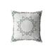 Wildflower Star Broadcloth Indoor Outdoor Zippered Pillow White