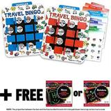 Melissa & Doug Flip to Win Travel Bingo Game & 1 Scratch Art Mini-Pad Bundle (02091)