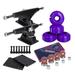 Cal 7 Skateboard Combo 5 Black Trucks 52mm 99A Wheels Bearings/Hardware Set (Purple Wheels)