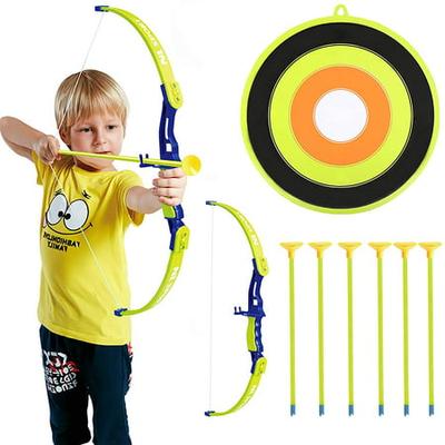 NEW XLARGE BOW with COLORED ARROWS SET new suction cup KIDS toy play archery 