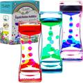 YUE MOTION Liquid Motion Bubbler Timer for Sensory Toys Children Activity Calm Relaxing Desk Toys Anxiety Toys Autism Toys ADHD Toys Assorted Colors Pack of 3 (Style#3) Style#
