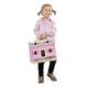 Melissa & Doug Fold and Go Wooden Dollhouse With 2 Dolls and Wooden Furniture