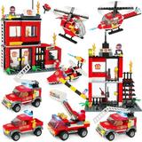 Exercise N Play City Fire Station Building Set Firefighter Roleplay Toy Gift for Boys Girls 6-12 (899 Pieces)