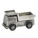 Contemporary Home Living 5 Silver Stainless Steel Dump Truck Design Coin Bank