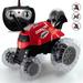 SHARPER IMAGE Thunder Tumbler Toy RC Car for Kids Remote Control Monster Spinning Stunt Mini Truck for Girls and Boys Racing Flips and Tricks with 5th Wheel 49 MHz Red