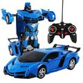 ã€–Hellobyeã€—1ï¼š18 Electric Remote Control Car1 Button Remote Control Deformable Vehicle Robot