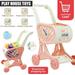 LNKOO Kids Toy Shopping Carts Portable Pretend Cart Toddlers Cart Toy Supermarket Shopping Cart Play House Trolley-Toy Shopping Cart Mini Grocery Cart