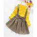 Luxsea Spring Kids Girls Casual Knee-Length Long Sleeve Plaid Dress Costume Baby Children O-neck A-Line Dresses