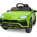 12V Kids Ride On Toy for Boys Girls Licensed Lamborghini Kids Ride Ons Car with Remote Control Battery Powered Kids Electric Car with 3 Speed LED Light MP3 Kids Electric Ride on Vehicles Green