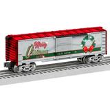 Lionel Christmas Light Express O Gauge Model Train Boxcar with Multicolored LED Lights