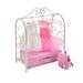 Badger Basket Scrollwork Metal Armoire with Storage & Dresses for 18 inch dolls - White/Pink