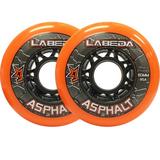 LABEDA WHEELS Inline Roller Hockey GRIPPER ASPHALT OUTDOOR ORANGE 80mm 85A x2