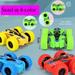 DODOING 4 Pack Car Toys for Boys Pull Back Cars Friction Powered Cars Double Side Trucks Toys for Kids 2-8 Year Old Pull Back Cars Toddler Toys Mini Stunt Cars Toy for Kids