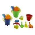 Summer Fun 6 Piece Children s Kid s Mini Toy Beach/Sandbox Tool Play set Comes with Watering Bucket Hand Tools Sand Molds (Colors May Vary)