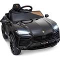 12V Kids Ride On Toy for Boys Girls Licensed Lamborghini Kids Ride Ons Car with Remote Control Battery Powered Kids Electric Car with 3 Speed LED Light MP3 Kids Electric Ride on Vehicles Black
