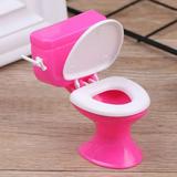 JETTINGBUY 2PCS Dollhouse Furniture Bathroom Toilet Doll House Miniature Baby Pretend Toys