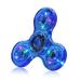 Fidget Spinner Crystal Fidget Toy Led Light Rainbow Finger Toy Hand Figit Spinner-Kids for ADHD Anxiety Stress Reducer(Dark Blue)