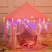 Princess Castle Tent for Girls with Star Lights Play Tents for Kids Indoor Hexagon Playhouse with Large Space Toys for Children Toddlers Outdoor Games