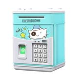 Meterk Electronic Piggy Bank MINI ATM Saving Box with Password Simulated Fingerprint Money Bank for Cash Coins Auto Scroll Paper for Boys Girls Kids Bank Box Perfect Birthday Gifts