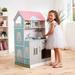 Posh Double the FUn Dollhouse and Play Kitchen in 1 Amazing Playset Interchangeable Sides from Kitchen to a 3 Level Dollhouse Complete with Accesories! Perfect for Small Spaces.