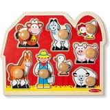 Melissa and Doug Large Farm Wooden Jumbo Knob Puzzle Bundle