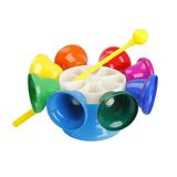 walmeck 8 Note Hand Bell Percussion Instrument Musical Toy with Sitck for Children Toddler Kids Early Musical Education