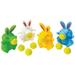 Kids Bunny Rabbit Poppin Pal Toy Easter Basket Gift w 3 Balls 5.5 Yellow