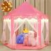 Princess Tent with Carry Bag and Large Star Lights Girls Large Playhouse Kids Castle Play Tent for Children Indoor and Outdoor Games