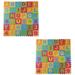 (Pack of 2) Dimple Baby Foam Play Mat (36-Piece Set) 6.25 x 6.25 Inches Interlocking Alphabet and Numbers Floor Puzzle Colorful EVA Tiles for Girls And Boys Soft Reusable Easy to Clean