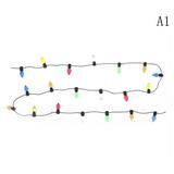 JETTINGBUY 5PCS 0.5m 112 Dollhouse Miniature A String of multi-coloured plastic Christmas lights