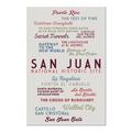 Puerto Rico Typography San Juan National Historic Site Pink (1000 Piece Puzzle Size 19x27 Challenging Jigsaw Puzzle for Adults and Family Made in USA)