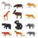 Luxsea 12 Piece Safari Animal Set - Different Varieties of Zoo Animals Jungle Animals For Baby Children