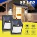 Solar Lights Outdoor 50 LED Solar Motion Sensor Lights with 150Â° Wide-Angle Solar Security Lights for Outdoor Garden Wall 2Pack