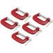 Wideskall 2 x 1 inch Heavy Duty Malleable C Clamp Pack of 5