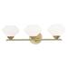 Mitzi H136303 Valerie 3 Light 21-3/4 Wide Bathroom Vanity Light - Brass