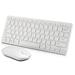 2.4G Wireless Silent Keyboard And Mouse Mini Multimedia Full-size Keyboard Mouse Combo Set For Iphone Ipad Android Tablet Win PC White