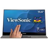 ViewSonic 15.6 Inch 1080p Portable Monitor with IPS Touchscreen 2 Way Powered 60W USB C Eye Care Dual Speakers Built in Stand with Cover (TD1655)