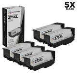 LD Compatible Replacement for Epson 273XL / T273XL020 Pack of 5 High Yield Black Cartridges for use in Expression XP-520 XP-600 XP-610 XP-620 XP-800 XP-810 & XP-820