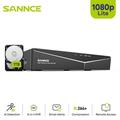 SANNCE 4 Channel Digital Video Recorder Full 1080N CCTV DVR H.264 1080P HDMI Output 4ch CCTV Surveillance DVR With 1T HDD